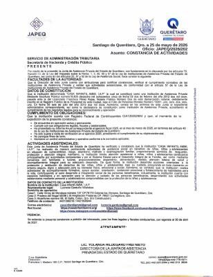 Constancia de Actividades JAPEQ 2026